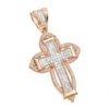 14K Rose Gold Round Princess Diamond Cross Pendant 2.14ct -Its Hot Jewelry Shop 14k gold round princess diamond cross pendant 214ct p 6604 ro