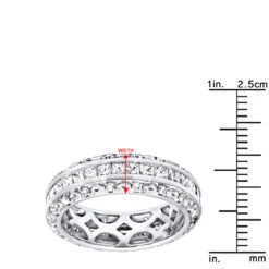 14K White Gold Round Princess Diamond Eternity Band 1.95ct 23 14K White Gold Round Princess Diamond Eternity Band 1.95ct -Its Hot Jewelry Shop 14k gold round princess diamond eternity band 195ct p 6290 rulerwh