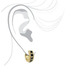 14K White Gold Single Men's Diamond Earring Unique Small Black Diamond Hoop 1.5ct -Its Hot Jewelry Shop 14k gold single mens diamond earring unique small black diamond hoop 1 5ct body yellow 1