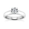14K White Gold Six-Prong Solitaire Engagement Ring 0.40ct 1.90mm