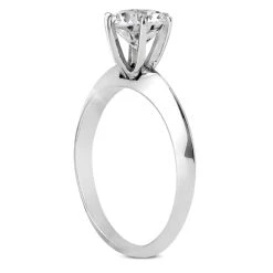 14K White Gold Six-Prong Solitaire Engagement Ring 0.50ct 3mm -Its Hot Jewelry Shop 14k gold six prong solitaire engagement ring 050ct p 23117 back white 20220426