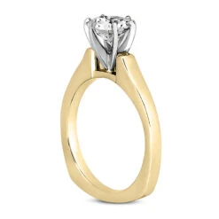 14K White Gold Six-Prong Solitaire Engagement Ring 0.50ct 2.90mm -Its Hot Jewelry Shop 14k gold six prong solitaire engagement ring 050ct p 23465 back yellow 20220426