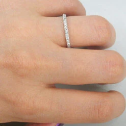 Ultra Thin 14K White Gold Slim 1 Row Round Diamond Wedding Band 0.23ct 7 Ultra Thin 14K White Gold Slim 1 Row Round Diamond Wedding Band 0.23ct -Its Hot Jewelry Shop 14k gold slim 1 row round diamond wedding band 023ct p 5832bod