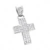 Unique 14K White Gold Small Diamond Cross Pendant 1.1ct Princess Cut Diamonds -Its Hot Jewelry Shop 14k gold small diamond cross pendant 150ct p 40105 wh