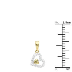 14K Yellow Gold Small Diamond Heart Pendant For Women By Luxurman -Its Hot Jewelry Shop 14k gold small diamond heart pendant for women by luxurman rulerye