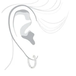 14K White Gold Small Inside Out Diamond Hoop Earrings For Women 2.7ct 1 Inch -Its Hot Jewelry Shop 14k gold small inside out diamond hoop earrings 242ct p 6933 bodwh