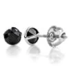 14K White Gold Solitaire 0.25ct Black Round Diamond Stud Earrings 3mm With Screw Backs 1 14K White Gold Solitaire 0.25ct Black Round Diamond Stud Earrings 3mm With Screw Backs -Its Hot Jewelry Shop 14k gold solitaire black round diamond bezel stud earrings 025ct 1 wh