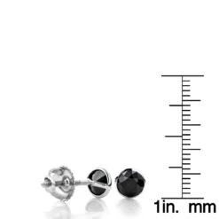 14K White Gold Solitaire Black Round Diamond Bezel Stud Earrings 1.5ct 13 14K White Gold Solitaire Black Round Diamond Bezel Stud Earrings 1.5ct -Its Hot Jewelry Shop 14k gold solitaire black round diamond bezel stud earrings 15ct rulerwh