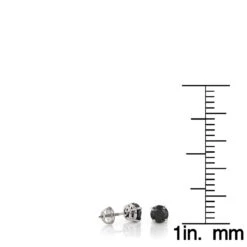 14K White Gold Solitaire Black Round Diamond Stud Earrings 0.25ct 13 14K White Gold Solitaire Black Round Diamond Stud Earrings 0.25ct -Its Hot Jewelry Shop 14k gold solitaire black round diamond stud earrings 025ct rulerwh