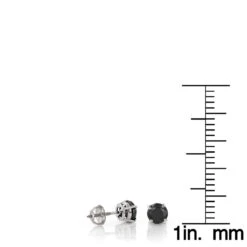 14K White Gold Solitaire Black Round Diamond Stud Earrings 0.33ct 13 14K White Gold Solitaire Black Round Diamond Stud Earrings 0.33ct -Its Hot Jewelry Shop 14k gold solitaire black round diamond stud earrings 033ct rulerwh
