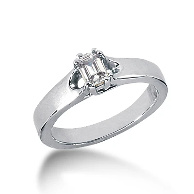 14K White Gold Solitaire Engagement Ring 0.25ct 3.96mm 3 14K White Gold Solitaire Engagement Ring 0.25ct 3.96mm