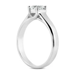 14K White Gold Solitaire Engagement Ring 0.40ct 3.8mm -Its Hot Jewelry Shop 14k gold solitaire engagement ring 040ct p 24975 back white 20220426