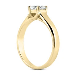 14K White Gold Solitaire Engagement Ring 0.40ct 3.8mm -Its Hot Jewelry Shop 14k gold solitaire engagement ring 040ct p 24975 back yellow 20220426