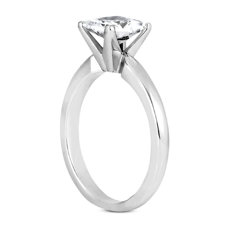 14K White Gold Solitaire Engagement Ring 0.40ct 2.2mm 6 14K White Gold Solitaire Engagement Ring 0.40ct 2.2mm - Image 4