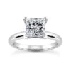 14K White Gold Solitaire Engagement Ring 0.40ct 2.2mm