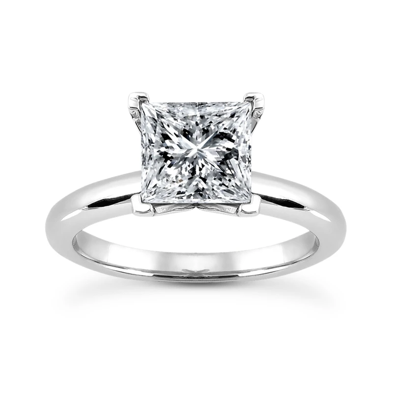 14K White Gold Solitaire Engagement Ring 0.40ct 2.2mm 3 14K White Gold Solitaire Engagement Ring 0.40ct 2.2mm