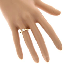 14K Yellow Gold Princess Cut Diamond Solitaire Engagement Ring 0.4ct -Its Hot Jewelry Shop 14k gold solitaire engagement ring 040ct p 25043 bodye