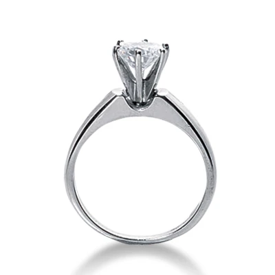 14K White Gold Solitaire Engagement Ring 0.40ct 4.19mm 4 14K White Gold Solitaire Engagement Ring 0.40ct 4.19mm - Image 2