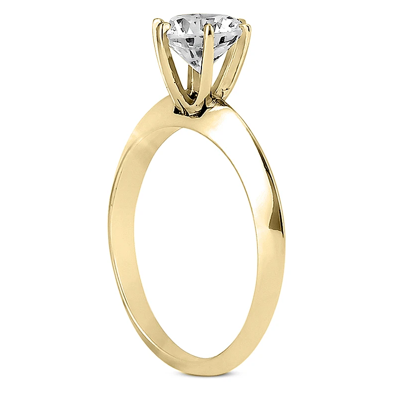 14K White Gold Solitaire Engagement Ring Set 0.50ct Band: 3mm, Eng.: 3mm 10 14K White Gold Solitaire Engagement Ring Set 0.50ct Band: 3mm, Eng.: 3mm - Image 8