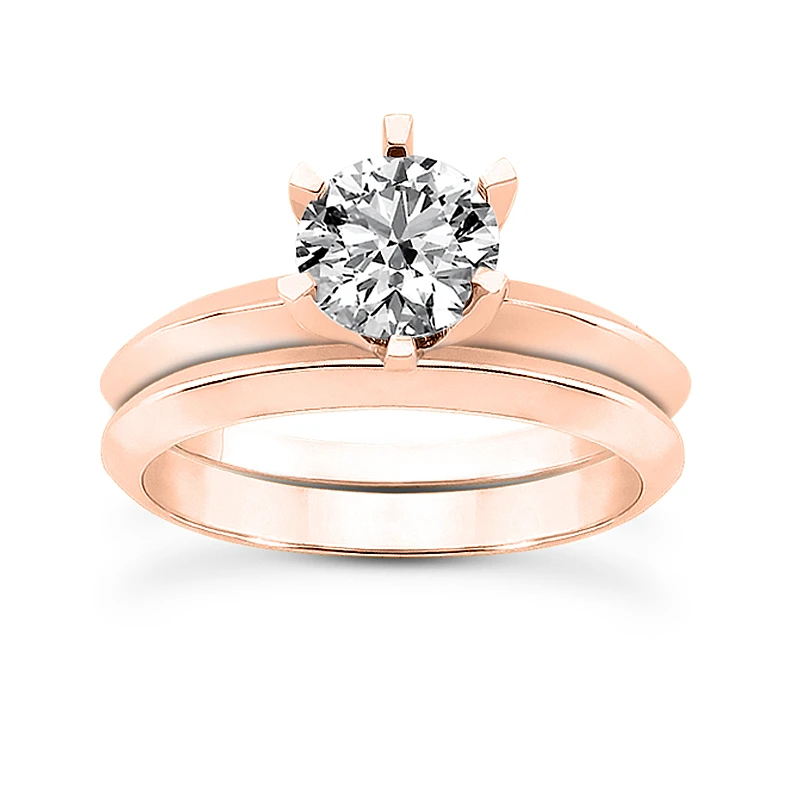 14K White Gold Solitaire Engagement Ring Set 0.50ct Band: 3mm, Eng.: 3mm 5 14K White Gold Solitaire Engagement Ring Set 0.50ct Band: 3mm, Eng.: 3mm - Image 3