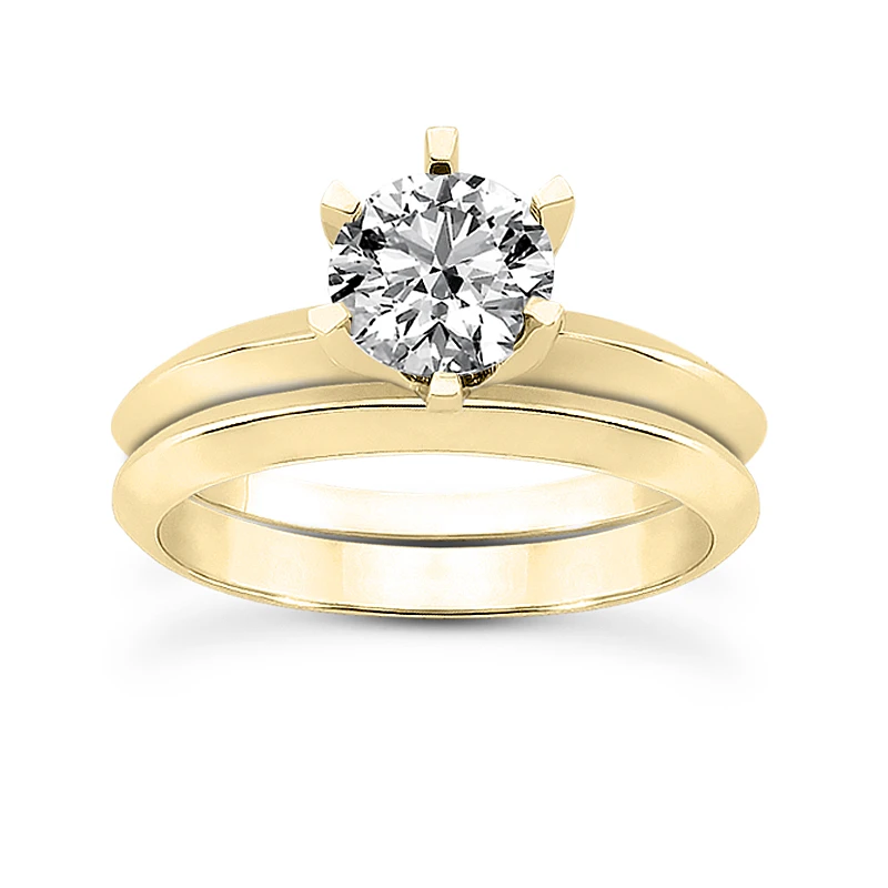 14K White Gold Solitaire Engagement Ring Set 0.50ct Band: 3mm, Eng.: 3mm 4 14K White Gold Solitaire Engagement Ring Set 0.50ct Band: 3mm, Eng.: 3mm - Image 2