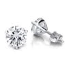 14K White Gold Solitaire Round Diamond Martini Stud Earrings 0.25ct