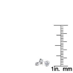 14K White Gold Solitaire Round Diamond Martini Stud Earrings 0.25ct -Its Hot Jewelry Shop 14k gold solitaire round diamond martini stud earrings 025ct rulerwh