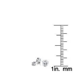 14K White Gold Solitaire Round Diamond Martini Stud Earrings 0.33ct -Its Hot Jewelry Shop 14k gold solitaire round diamond martini stud earrings 033ct rulerwh