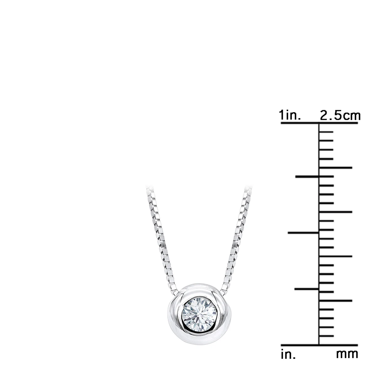 14K White Gold Solitaire Round Diamond Necklace Ladies Pendant With Chain 0.25ct 8 14K White Gold Solitaire Round Diamond Necklace Ladies Pendant With Chain 0.25ct - Image 6