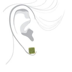 14K Yellow Gold Square Green Diamond Stud Earrings 1.3ct By Luxurman -Its Hot Jewelry Shop 14k gold square green diamond stud earrings 13ct by luxurman bodye