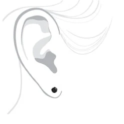 14K White Gold Black Diamonds Stud Earrings 1 Carat 5mm Bezel Setting -Its Hot Jewelry Shop 14k gold stud earrings with black diamonds 1 carat p 6047 bodwh