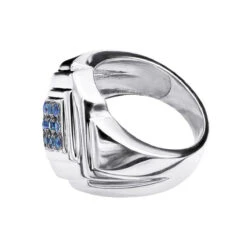 14K Rose Gold Tanzanite Men's Ring By Luxurman -Its Hot Jewelry Shop 14k gold tanzanite mens ring by luxurman backwh