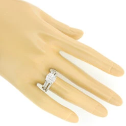 14K White Gold Trio Diamond Engagement Ring Set 0.97ct 7 14K White Gold Trio Diamond Engagement Ring Set 0.97ct -Its Hot Jewelry Shop 14k gold trio diamond engagement ring set 097ct 3