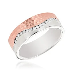 14K Yellow Gold Two Tone Men's Diamond Eternity Band Designer Ring By Luxurman -Its Hot Jewelry Shop 14k gold two tone mens diamond eternity band designer ring by luxurman ro