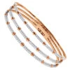 1.5 Carat Flexible Diamond Bangle Bracelet For Women Solid 14K Rose Gold 3 Row -Its Hot Jewelry Shop 14k gold unique 3 row flexible diamond bangle bracelet for ladies 15 carat 018338 rose