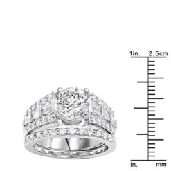 14K White Gold Unique Designer G/VS Diamond Engagement Ring Set 3.75ct By Luxurman 13 14K White Gold Unique Designer G/VS Diamond Engagement Ring Set 3.75ct By Luxurman -Its Hot Jewelry Shop 14k gold unique designer gvs diamond engagement ring set 375ct by luxurman rulerwh