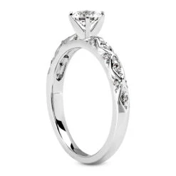 14K White Gold Unique Diamond Engagement Ring 0.62ct 2.75mm -Its Hot Jewelry Shop 14k gold unique diamond engagement ring 062ct p 23824 back white 20220426