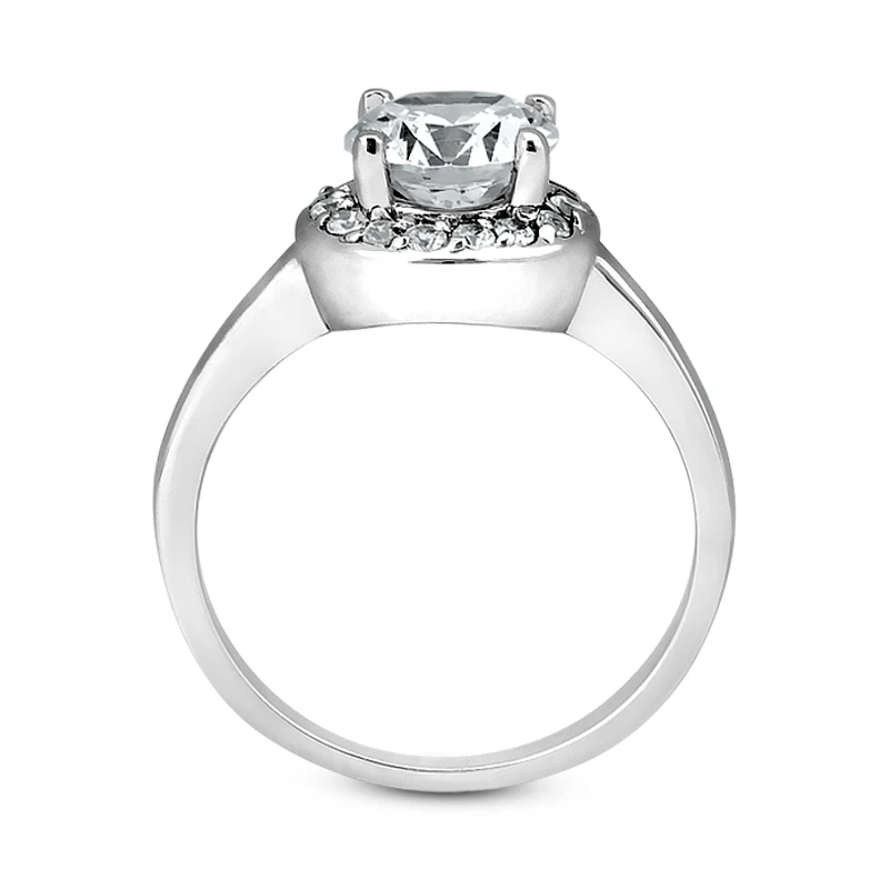 14K White Gold Unique Diamond Engagement Ring 0.62ct 2.20mm 11 14K White Gold Unique Diamond Engagement Ring 0.62ct 2.20mm - Image 9