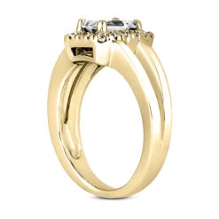 14K White Gold Unique Diamond Engagement Ring 0.64ct -Its Hot Jewelry Shop 14k gold unique diamond engagement ring 064ct p 24102 back yellow 20220426