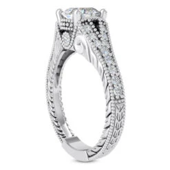 14K White Gold Unique Diamond Engagement Ring 0.77ct -Its Hot Jewelry Shop 14k gold unique diamond engagement ring 077ct p 23866 back white 20220426