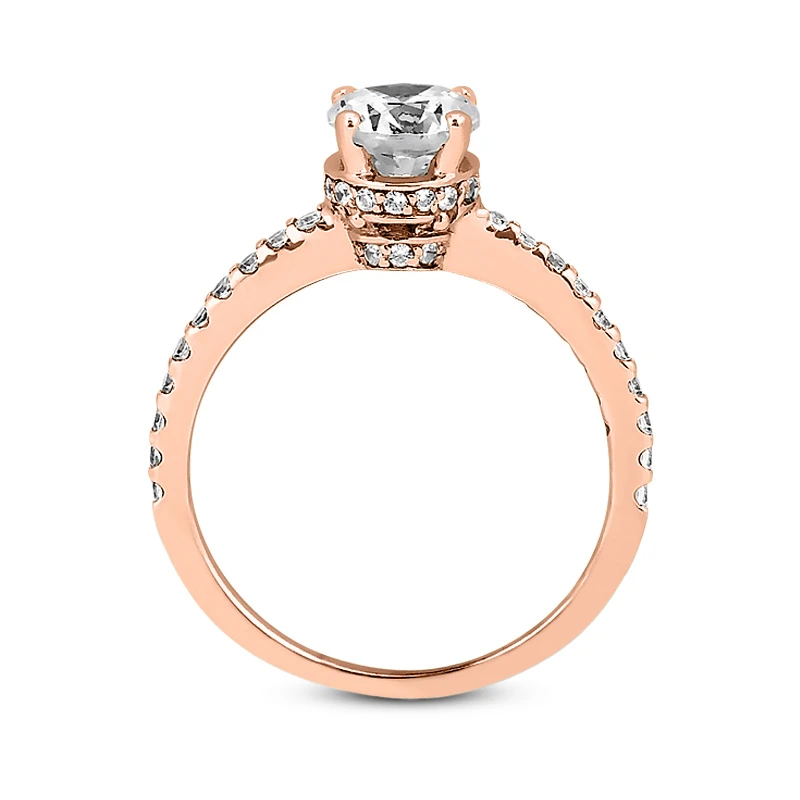 14K White Gold Unique Diamond Engagement Ring 0.83ct 2mm 9 14K White Gold Unique Diamond Engagement Ring 0.83ct 2mm - Image 7