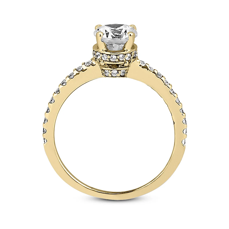 14K White Gold Unique Diamond Engagement Ring 0.83ct 2mm 10 14K White Gold Unique Diamond Engagement Ring 0.83ct 2mm - Image 8