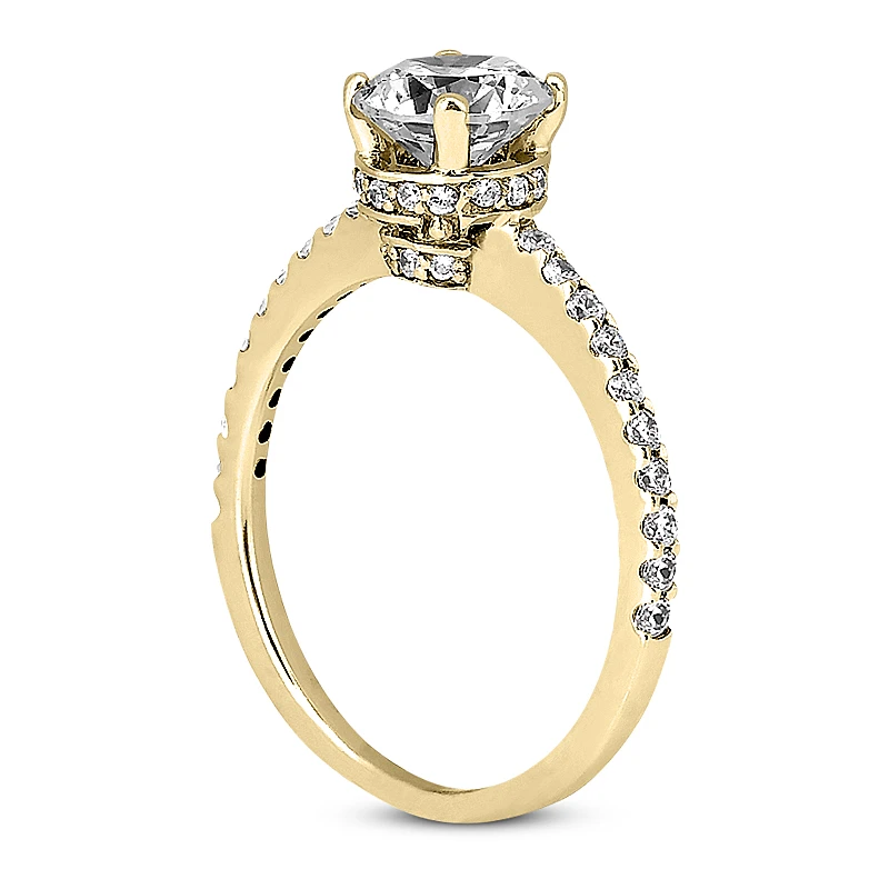 14K White Gold Unique Diamond Engagement Ring 0.83ct 2mm 7 14K White Gold Unique Diamond Engagement Ring 0.83ct 2mm - Image 5