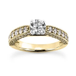 14K White Gold Unique Diamond Engagement Ring 0.88ct 3.1mm -Its Hot Jewelry Shop 14k gold unique diamond engagement ring 088ct p 24083 yellow 20220426