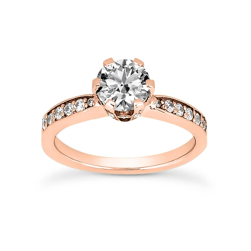 14K White Gold Unique Diamond Engagement Ring 0.91ct 3mm 5 14K White Gold Unique Diamond Engagement Ring 0.91ct 3mm - Image 3