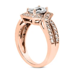 14K White Gold Unique Diamond Engagement Ring 0.94ct 5.4mm 16 14K White Gold Unique Diamond Engagement Ring 0.94ct 5.4mm -Its Hot Jewelry Shop 14k gold unique diamond engagement ring 094ct p 24012 back rose 20220426