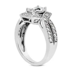 14K White Gold Unique Diamond Engagement Ring 0.94ct 5.4mm 14 14K White Gold Unique Diamond Engagement Ring 0.94ct 5.4mm -Its Hot Jewelry Shop 14k gold unique diamond engagement ring 094ct p 24012 back white 20220426