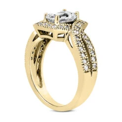 14K White Gold Unique Diamond Engagement Ring 0.94ct 5.4mm 15 14K White Gold Unique Diamond Engagement Ring 0.94ct 5.4mm -Its Hot Jewelry Shop 14k gold unique diamond engagement ring 094ct p 24012 back yellow 20220426