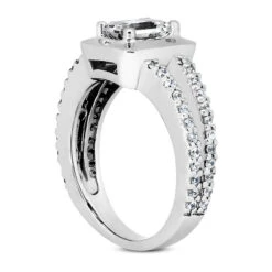 14K White Gold Unique Diamond Engagement Ring 1.02ct 6.37mm -Its Hot Jewelry Shop 14k gold unique diamond engagement ring 102ct p 24090 back white 20220426