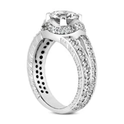 14K White Gold Unique Diamond Engagement Ring 1.63ct -Its Hot Jewelry Shop 14k gold unique diamond engagement ring 163ct p 23816 back white 20220426